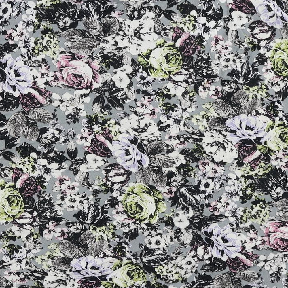 Marks and Spencer Womens Multicoloured Floral Viscose A-Line Skirt Size 10 Zip