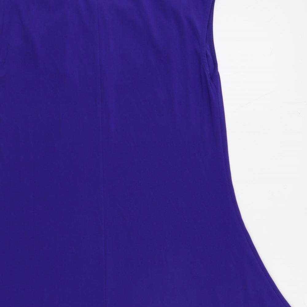 Womens UK Size 12 Julien Macdonald Purple Basic Blouse