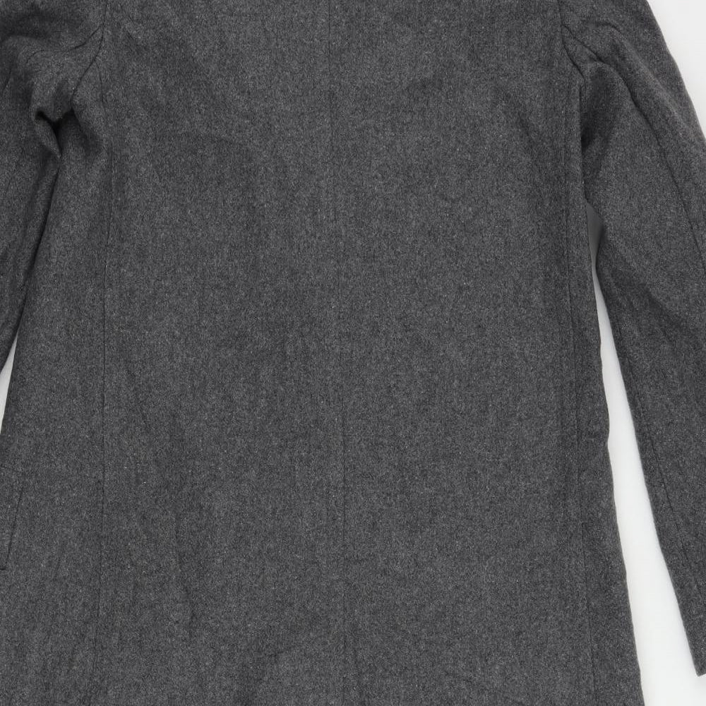 Womens UK Size 10 French Connection Grey Overcoat