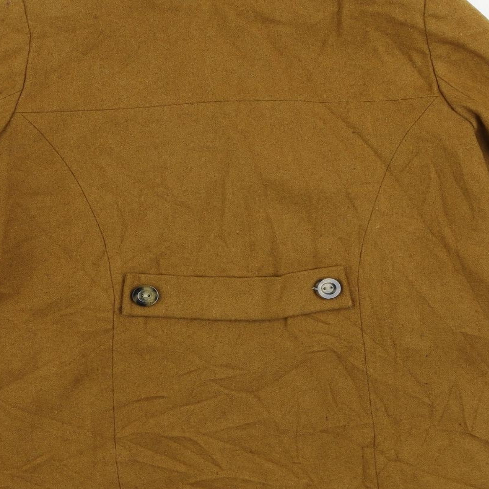 Womens UK Size 10 Topshop Yellow Pea Coat