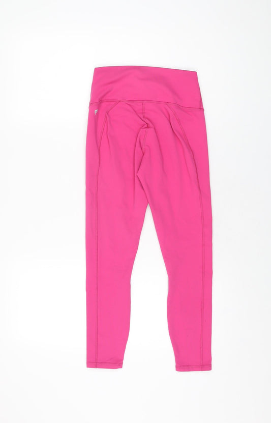 Fabletics Womens Pink Polyester Pedal Pusher Leggings Size XS L23 in Regular Pullover