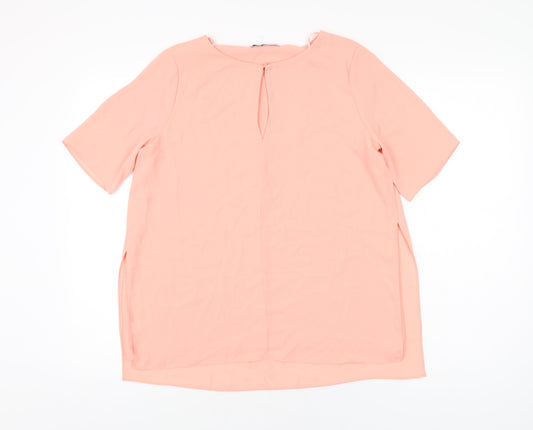 Womens UK Size S Mango Pink Basic Blouse