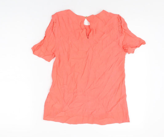 Womens UK Size 8 Oasis Pink Basic T-Shirt