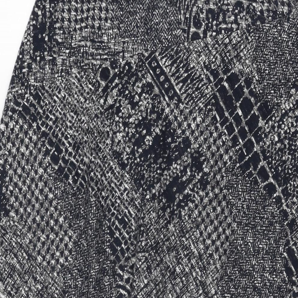 Country Casuals Womens Blue Geometric Polyester Swing Skirt Size 10