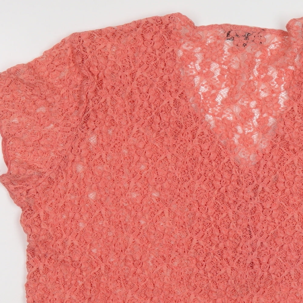 Womens UK Size S Casamia Orange Basic T-Shirt