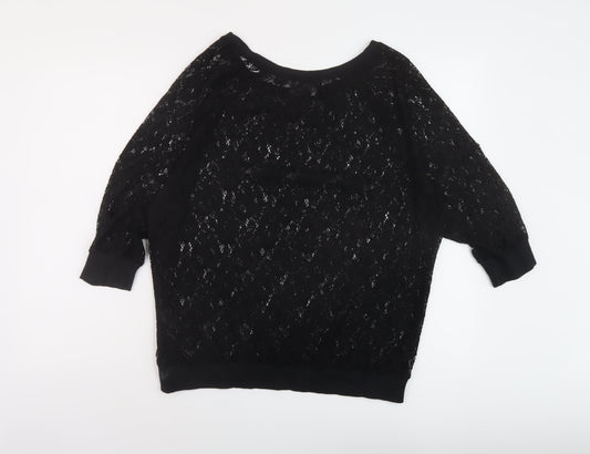 Womens UK Size 12 NEXT Black Basic Blouse