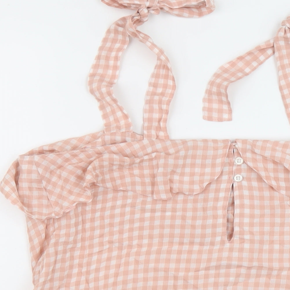 Womens UK Size 14 NEXT Pink Basic Blouse