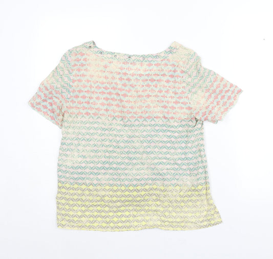 Womens UK Size 6 Sandwich Multicoloured Basic Blouse