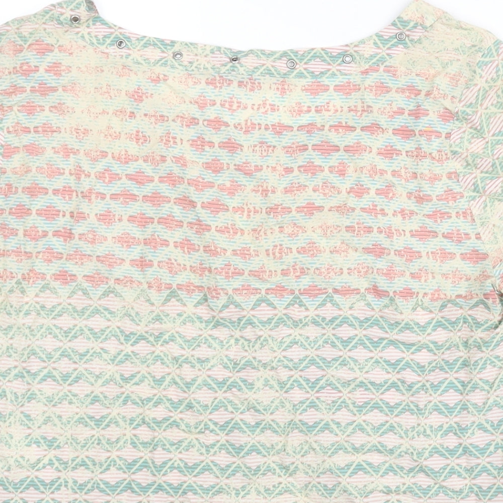 Womens UK Size 6 Sandwich Multicoloured Basic Blouse