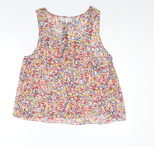 Womens UK Size 14 Cameo Rose Multicoloured Camisole Blouse