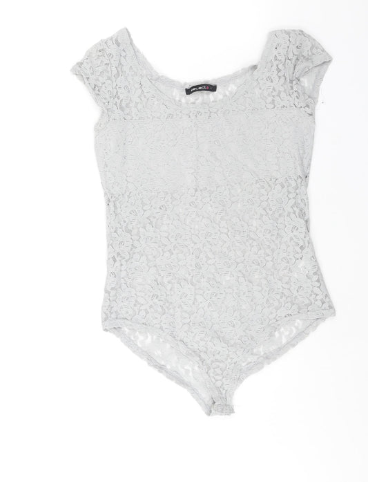 Womens UK Size L Select One-Piece Grey Bodysuit