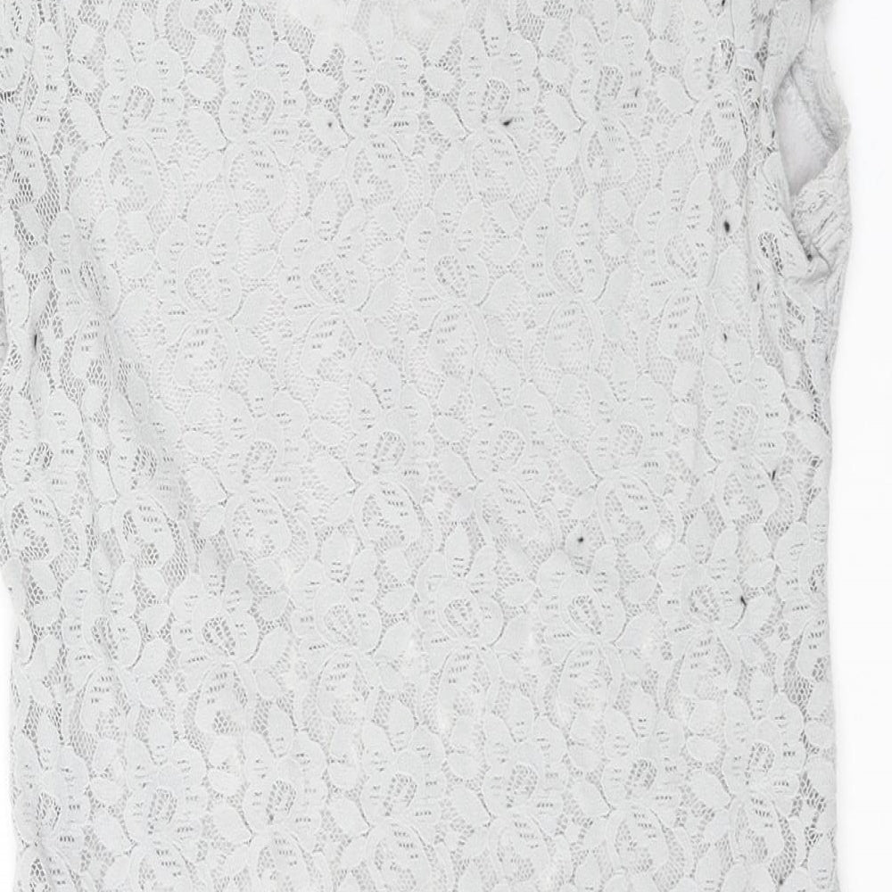 Select Womens Grey Polyamide Bodysuit One-Piece Size L Drawstring