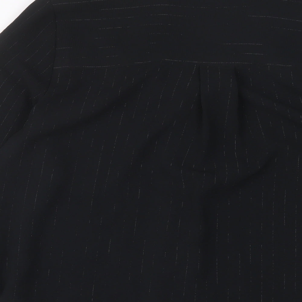 Womens UK Size 8 Marks and Spencer Black Basic Button-Up