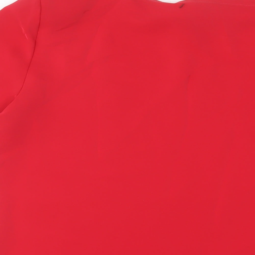 Womens UK Size 14 St Michael Red Basic T-Shirt