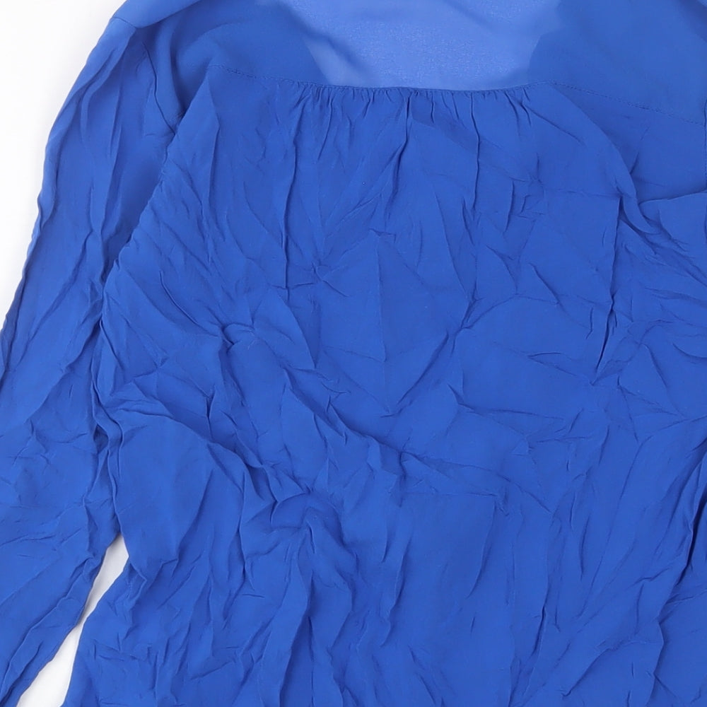 Womens UK Size S Pimkie Blue Basic Button-Up