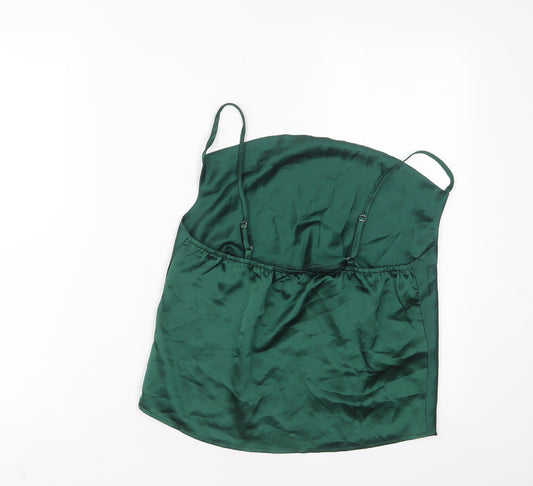 Nasty Gal Womens Red Polyester Basic Tank Size 8 Cowl Neck