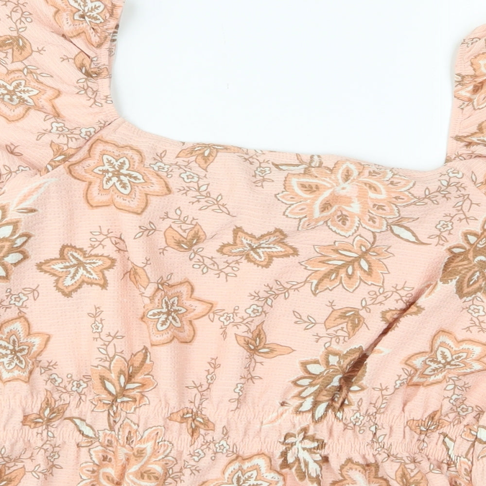 Womens UK Size 14 Dorothy Perkins Pink Basic Blouse