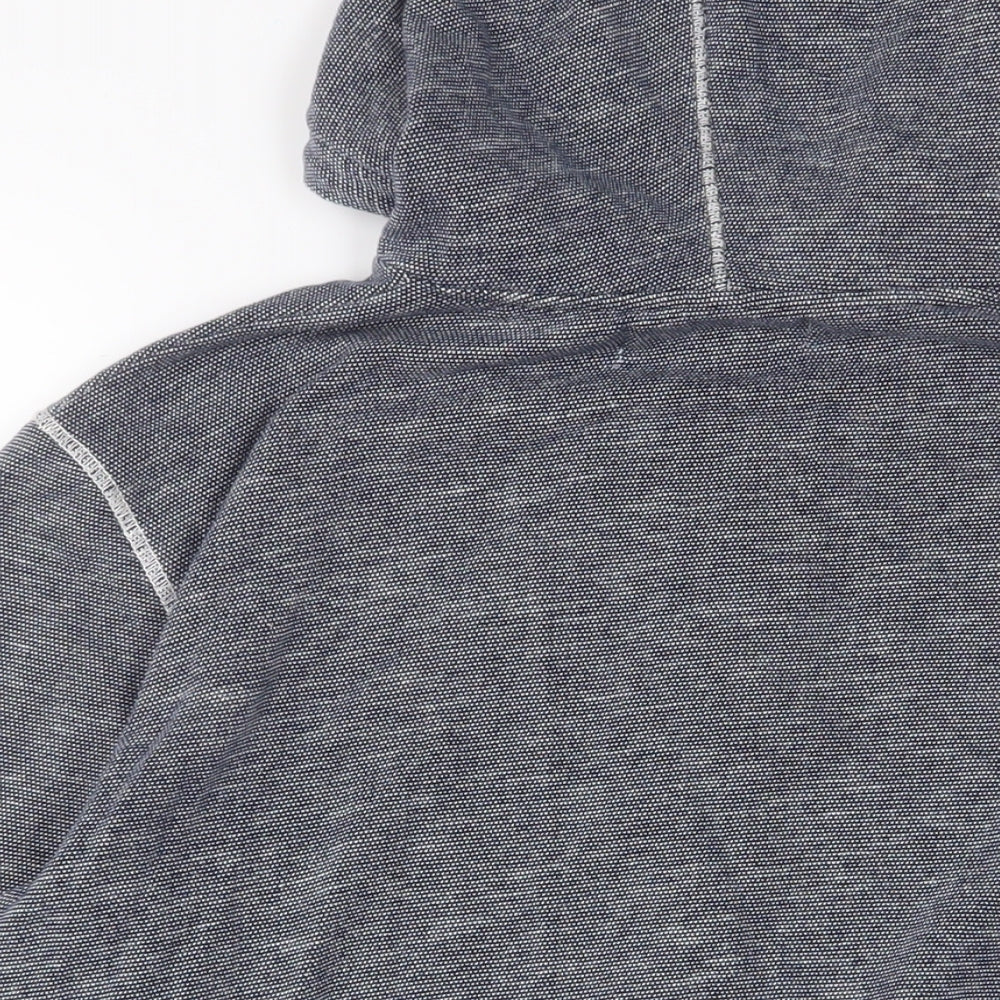 H&M Womens Blue Cotton Full Zip Hoodie Size M Zip