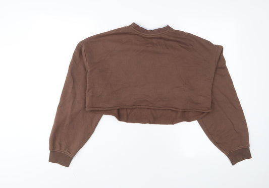 H&M Womens Brown Cotton Pullover Sweatshirt Size S Pullover