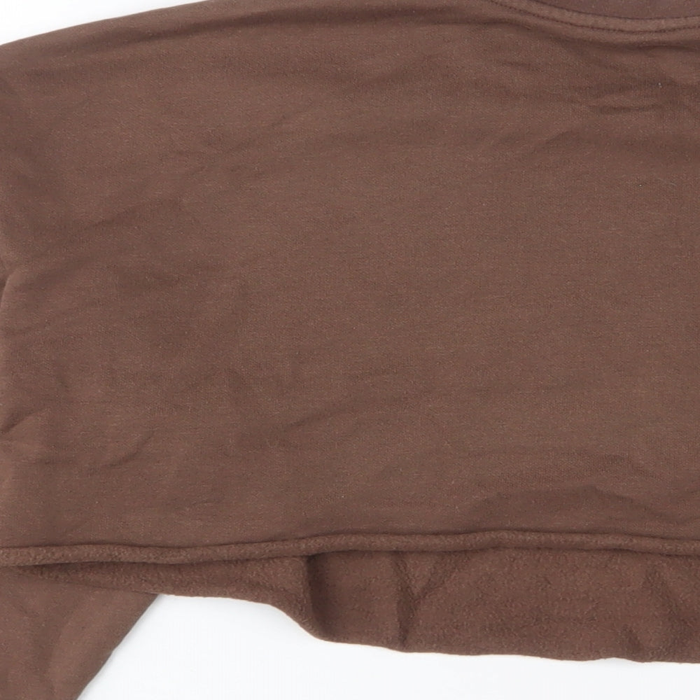 H&M Womens Brown Cotton Pullover Sweatshirt Size S Pullover