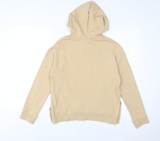H&M Womens Beige Cotton Pullover Hoodie Size S Pullover