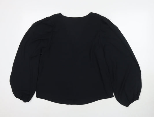 Womens UK Size 12 Marks and Spencer Black Basic Blouse