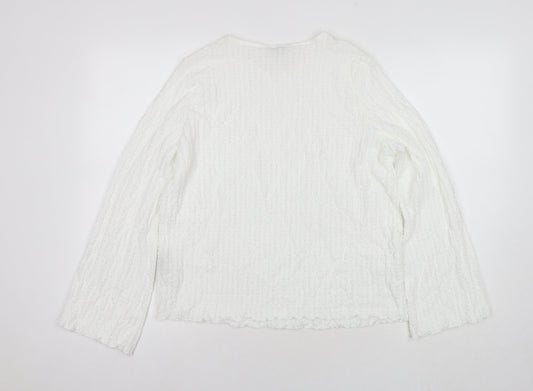 Womens UK Size 12 Marks and Spencer White Basic Blouse