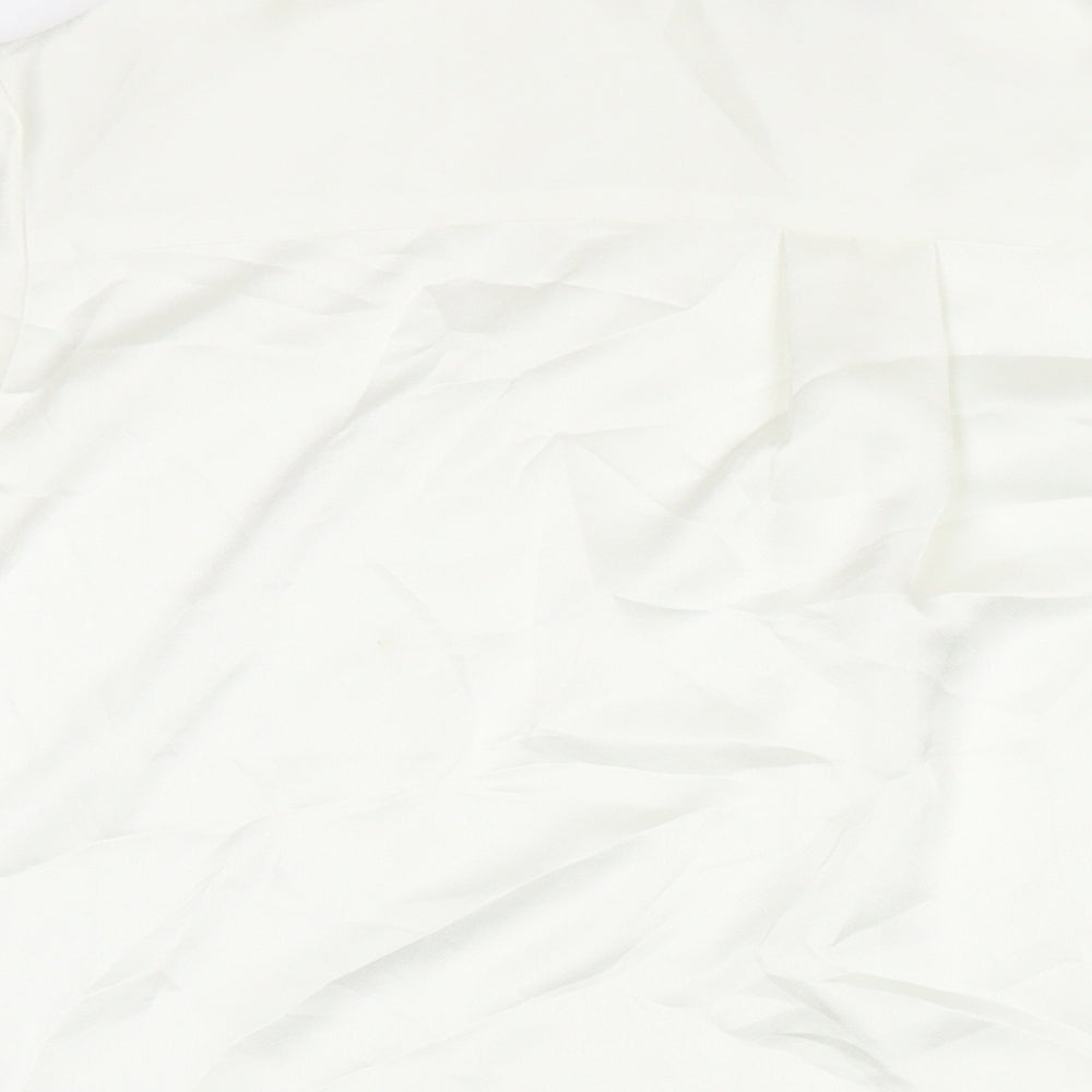 Womens UK Size 12 Marks and Spencer White Basic Button-Up