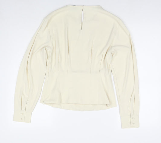 Womens UK Size 10 Marks and Spencer Ivory Basic Blouse