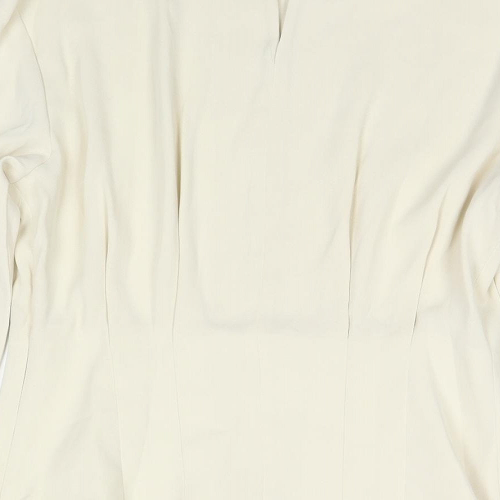 Womens UK Size 10 Marks and Spencer Ivory Basic Blouse
