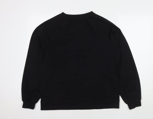 Womens UK Size M NEXT Black Pullover Sweatshirt