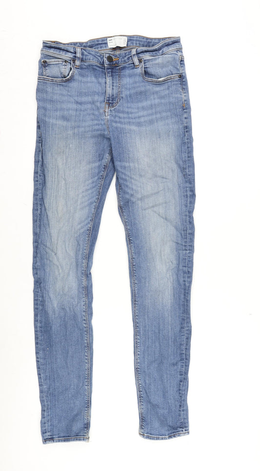Mens UK Size 30 in ASOS Regular Fit Straight Blue Jeans