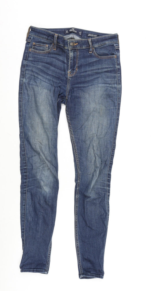 Hollister Womens Blue Cotton Blend Skinny Jeans Size 27 in L29 in Regular Zip