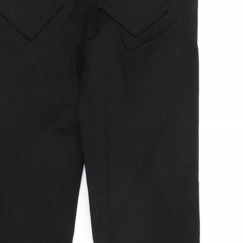 Womens UK Size XS Pieces Regular Fit Tapered Black Jeans