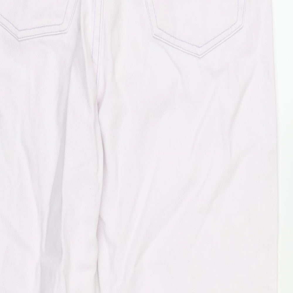 Mackays Womens Pink Cotton Straight Jeans Size 12 L27 in Regular Zip