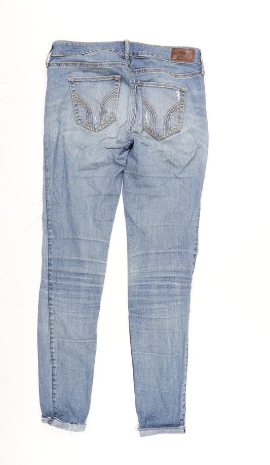 Hollister Womens Blue Cotton Blend Skinny Jeans Size 27 in L26.5 in Regular Zip