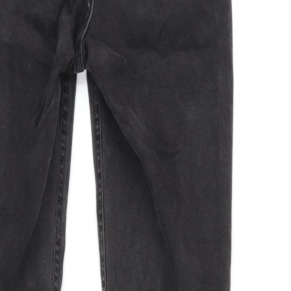 New Look Womens Grey Cotton Blend Skinny Jeans Size 10 L26 in Regular Zip