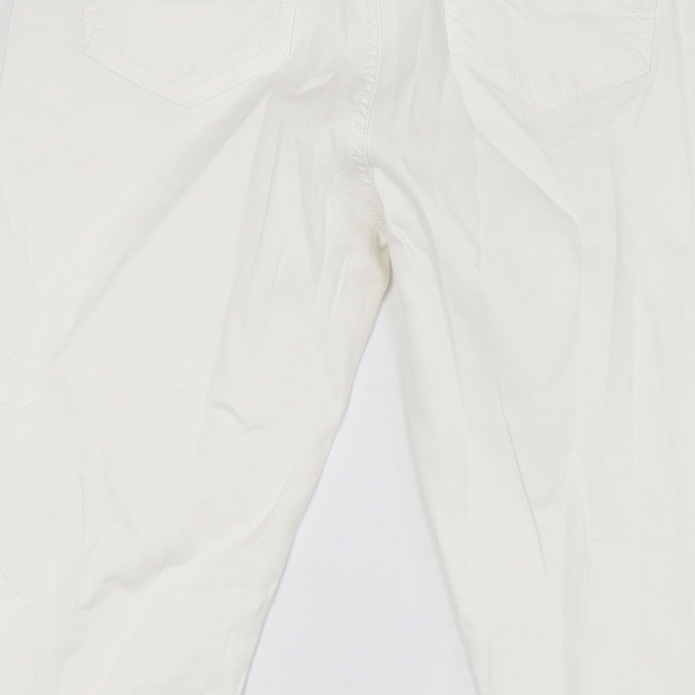 Womens UK Size 10 Miss Captain Regular Fit Skinny White Jeans