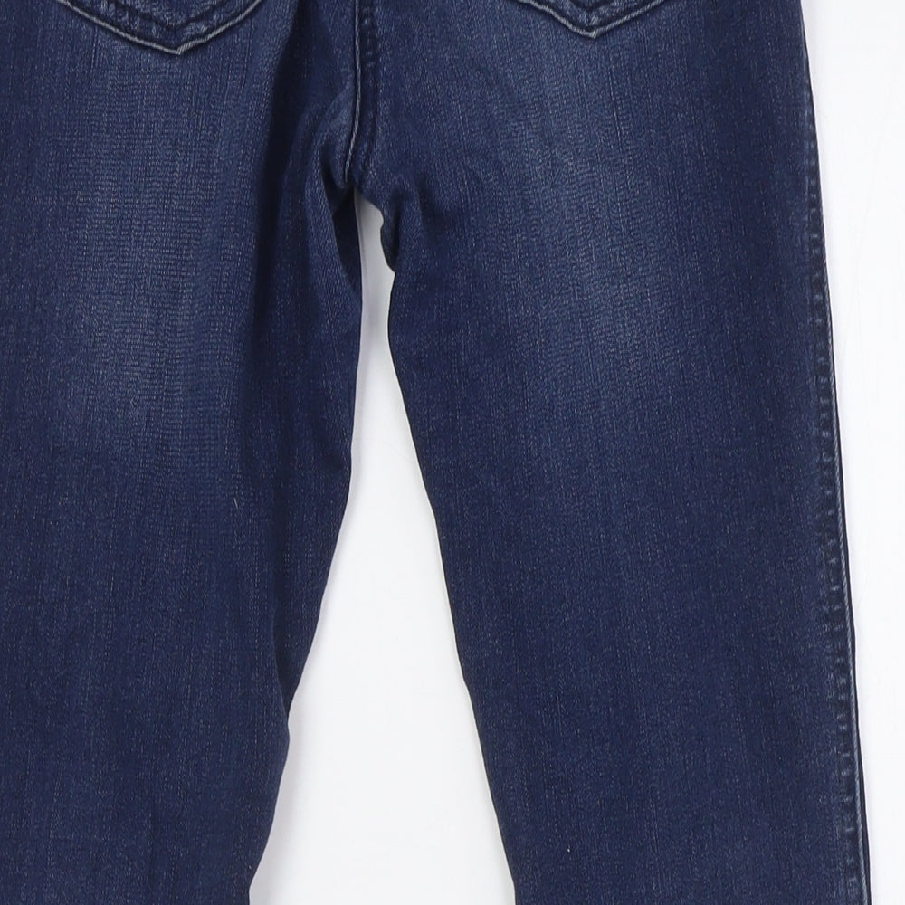 NEXT Womens Blue Cotton Skinny Jeans Size 6 L27 in Regular Button