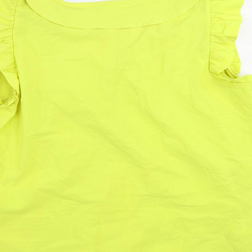 Womens UK Size 16 Debenhams Yellow Basic Blouse