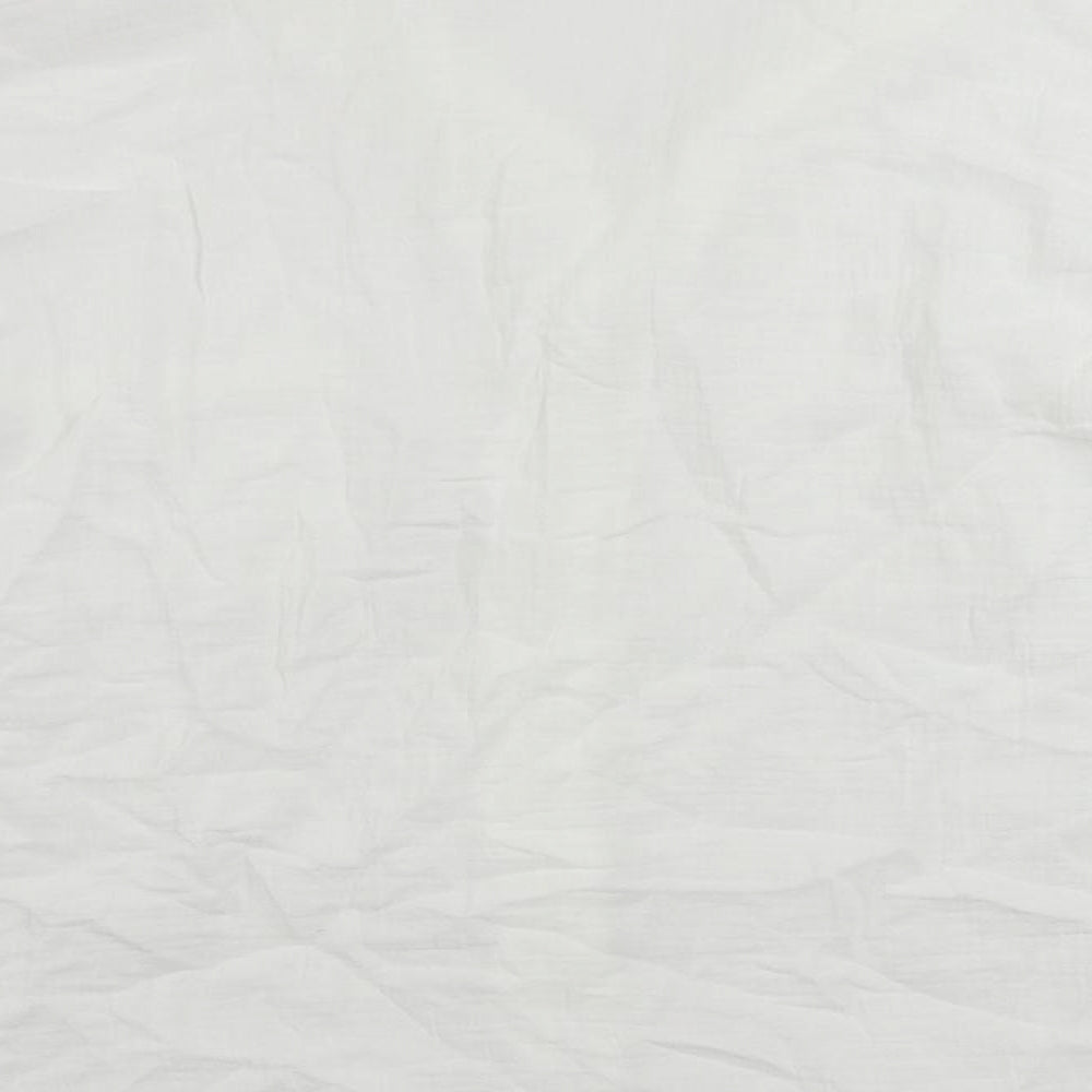 Womens UK Size 14 Marks and Spencer White Basic Button-Up