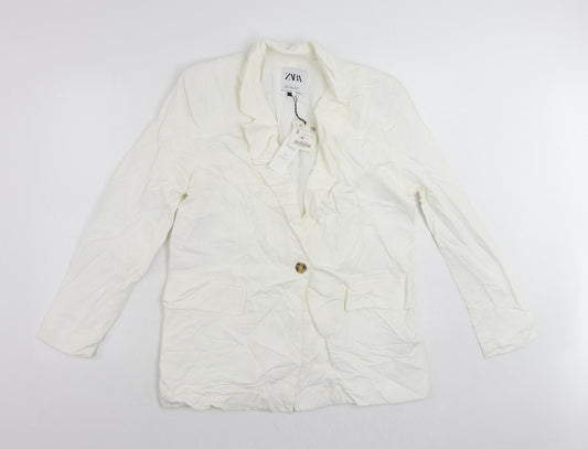 Womens UK Size S Zara White Jacket