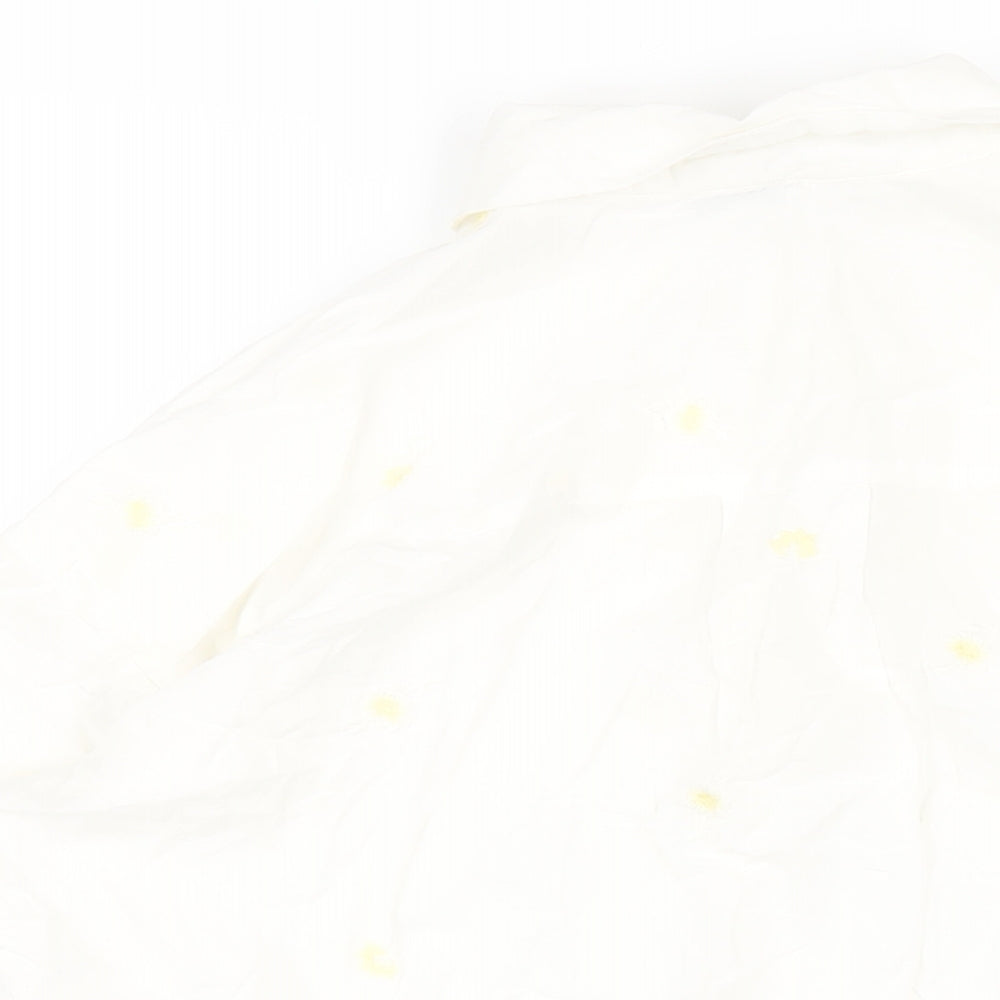 Womens UK Size 12 Pimkie White Basic Button-Up
