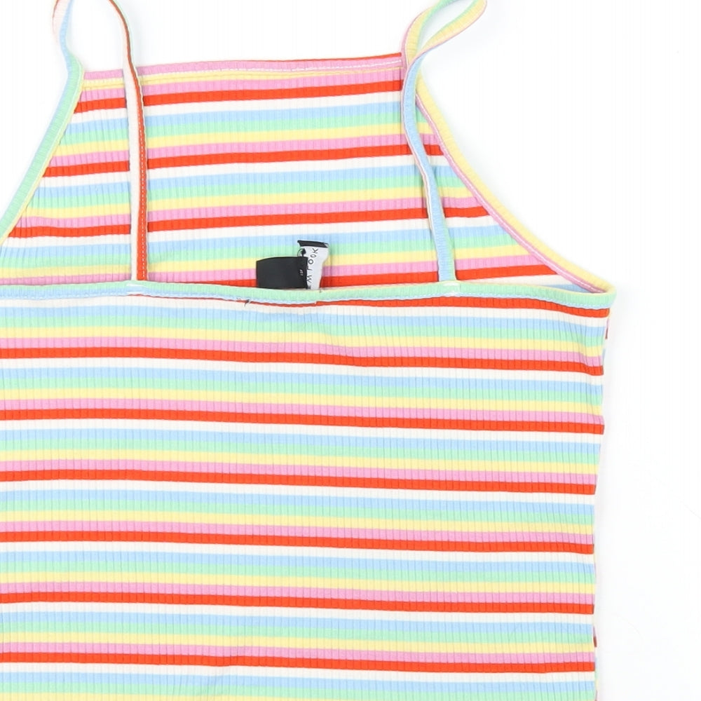 Womens UK Size 12 New Look Multicoloured Camisole T-Shirt