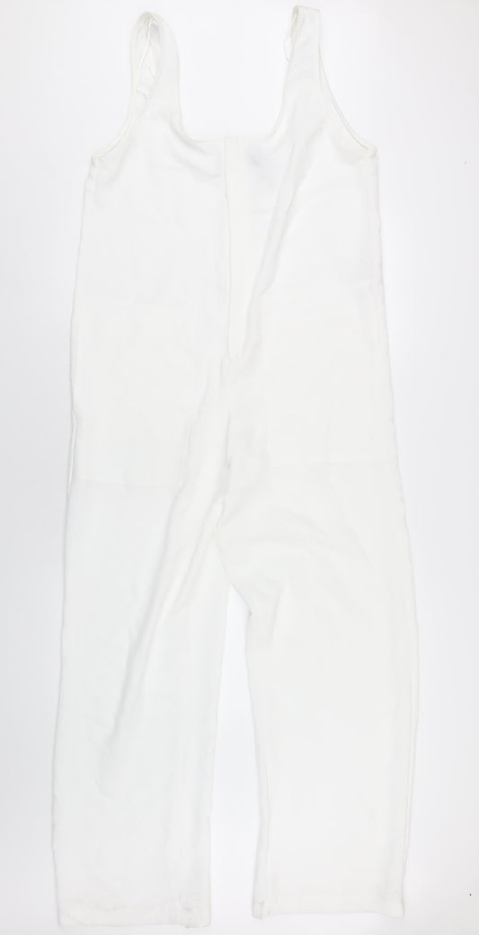 Womens UK Size S Zara One-Piece White Jumpsuit