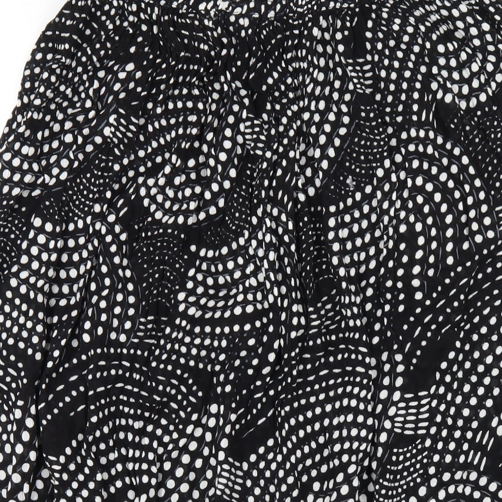 Akal Collection Womens Black Geometric Viscose A-Line Skirt Size M