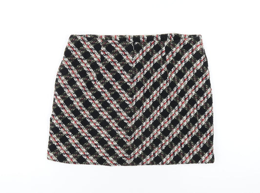Womens UK Size L Zara A-Line Tweed Skirt