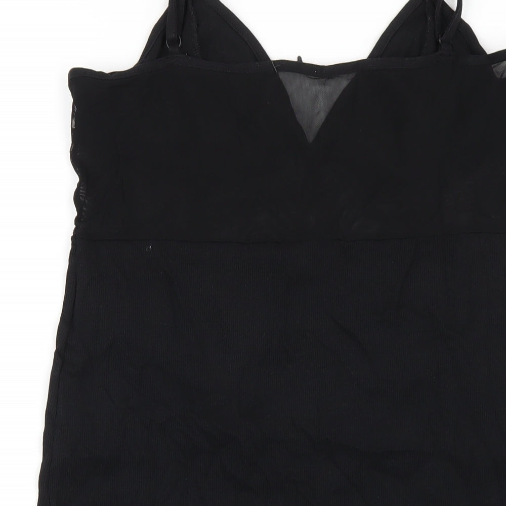 Noisy may Womens Black Cotton Bodycon Size XL V-Neck Pullover