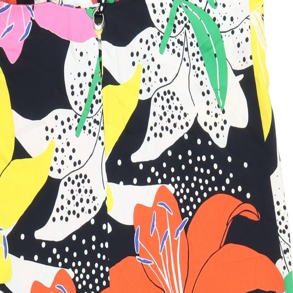 Topshop Womens Multicoloured Geometric Polyester Jumpsuit One-Piece Size 10 L21 in Pullover