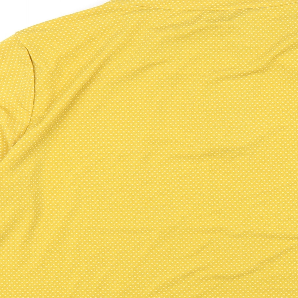 Womens UK Size L Adrianna Papell Yellow Basic T-Shirt